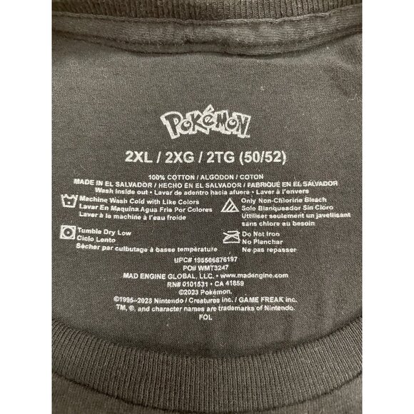 Pokemon Pikachu Black T Shirt Size 2XL SKU 1635 - Picture 4 of 5